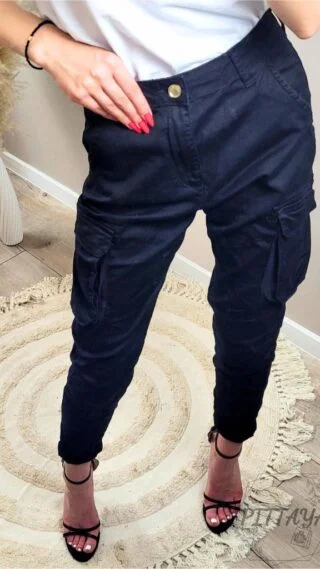 Spodnie damskie bojówki czarne