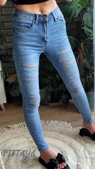 Spodnie damskie jeansowe 2