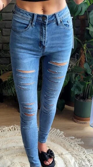 Spodnie damskie jeansowe